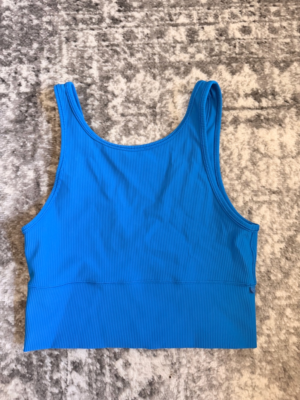 Lululemon electric blue ribbed align long line bra
